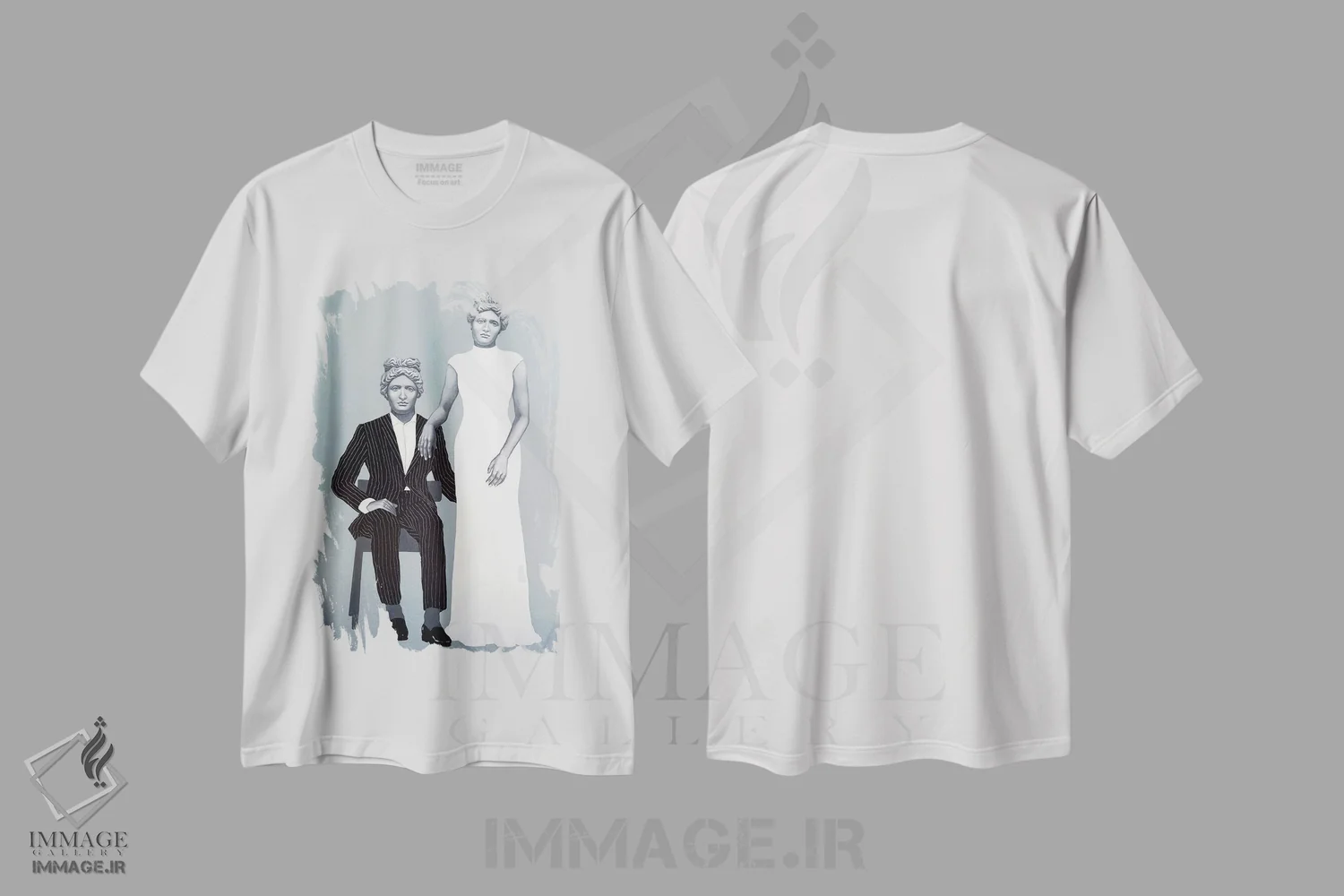 تیشرت سفید طرح دار – تیشرت هنری ,چه کسی رئیس این خانه است اثر مارگاریتا ایوانوا فروشگاه ایماژ