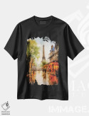 تیشرت مشکی طرح دار – تیشرت شهر پاریس ,خیابان های پاریس دوم اثر کانر مک گوایر فروشگاه ایماژ