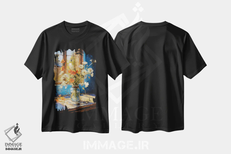 تیشرت مشکی طرح دار – تیشرت گلدار ,پنجره تابستانی دوم اثر کانر مک گوایر immage.ir