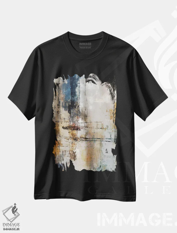 تیشرت مشکی طرح دار – تیشرت انتزاعی ,انتزاعی شهری یکم اثر کانر مک گوایر immage.ir