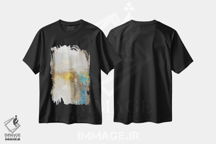 تیشرت مشکی طرح دار – تیشرت انتزاعی ,انتزاعی شهری دوم اثر کانر مک گوایر فروشگاه ایماژ