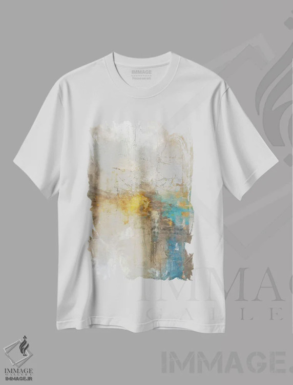 تیشرت سفید طرح دار – تیشرت انتزاعی ,انتزاعی شهری دوم اثر کانر مک گوایر immage.ir