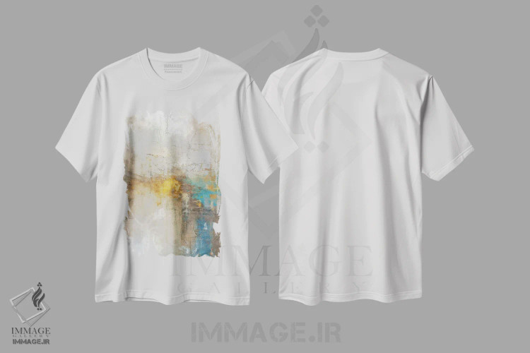 تیشرت سفید طرح دار – تیشرت انتزاعی ,انتزاعی شهری دوم اثر کانر مک گوایر immage.ir