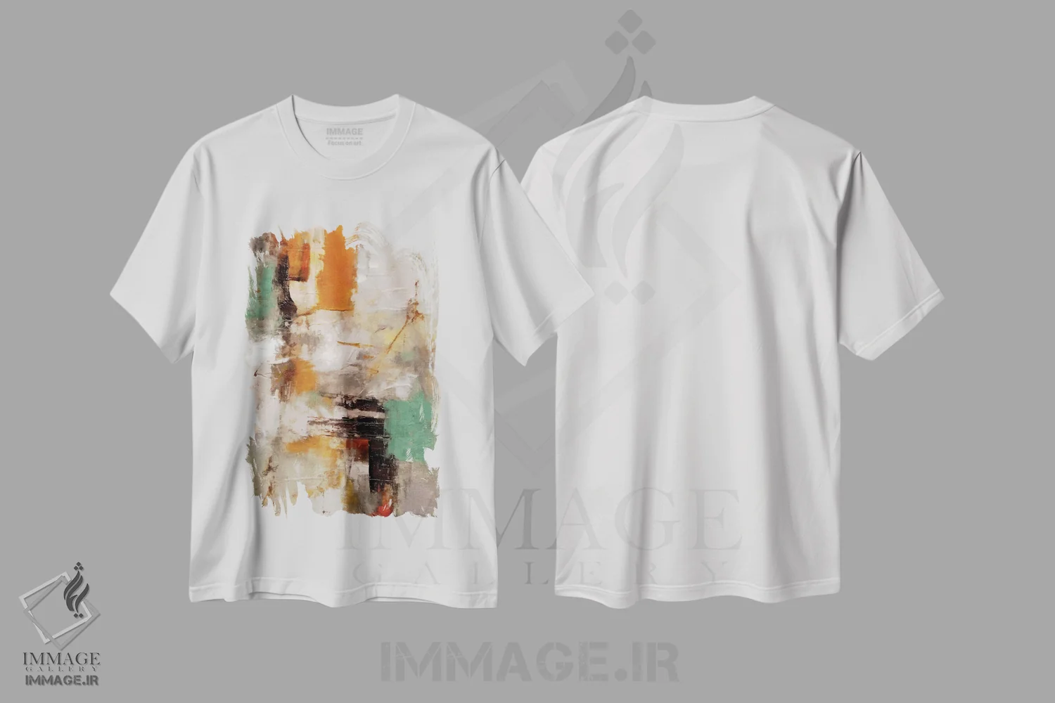 تیشرت سفید طرح دار – تیشرت انتزاعی ,انتزاعی شهری سوم اثر کانر مک گوایر فروشگاه ایماژ