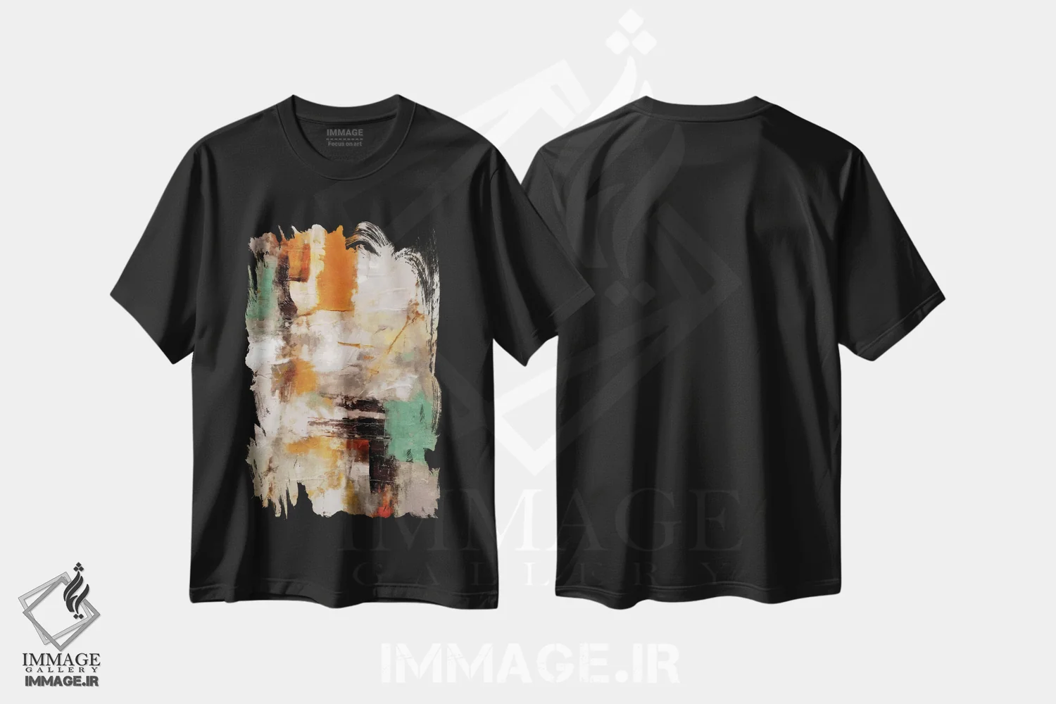 تیشرت مشکی طرح دار – تیشرت انتزاعی ,انتزاعی شهری سوم اثر کانر مک گوایر immage.ir