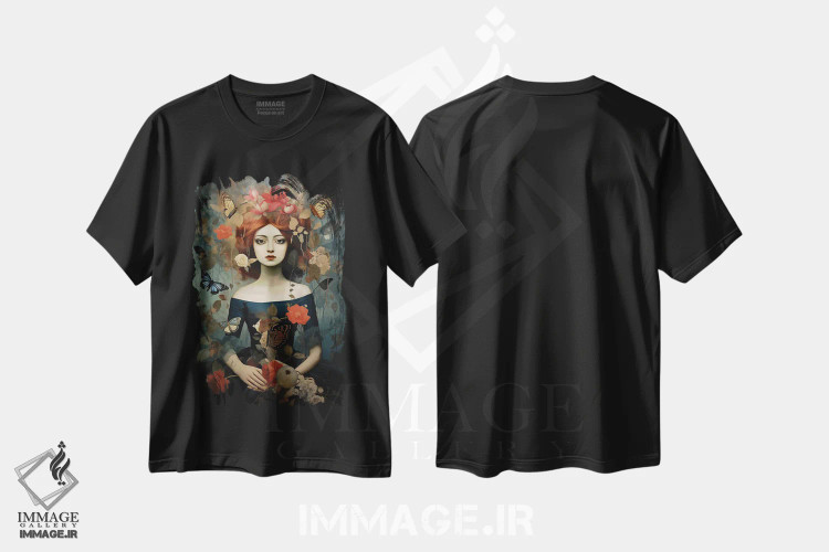 تیشرت مشکی طرح دار – تیشرت هنری ,سخاوت طبیعت اثر کانر مک گوایر immage.ir
