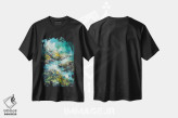 تیشرت مشکی طرح دار – تیشرت طبیعت ,پاشش آب دریا اثر کانر مک گوایر فروشگاه ایماژ