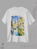 تیشرت سفید طرح دار – تیشرت شهری ,Italy" کانال ونیز، ایتالیا اثر کانر مک گوایر immage.ir
