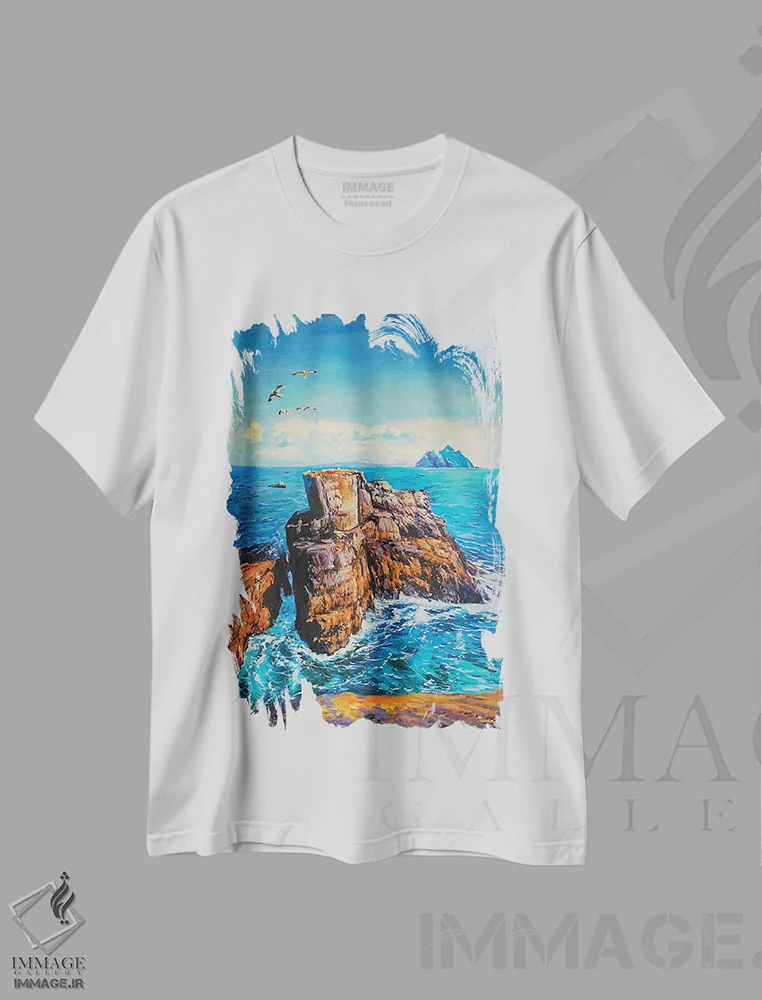 تیشرت سفید طرح دار – تیشرت طبیعت ,اسکلایگز یازده اثر کانر مک گوایر فروشگاه ایماژ