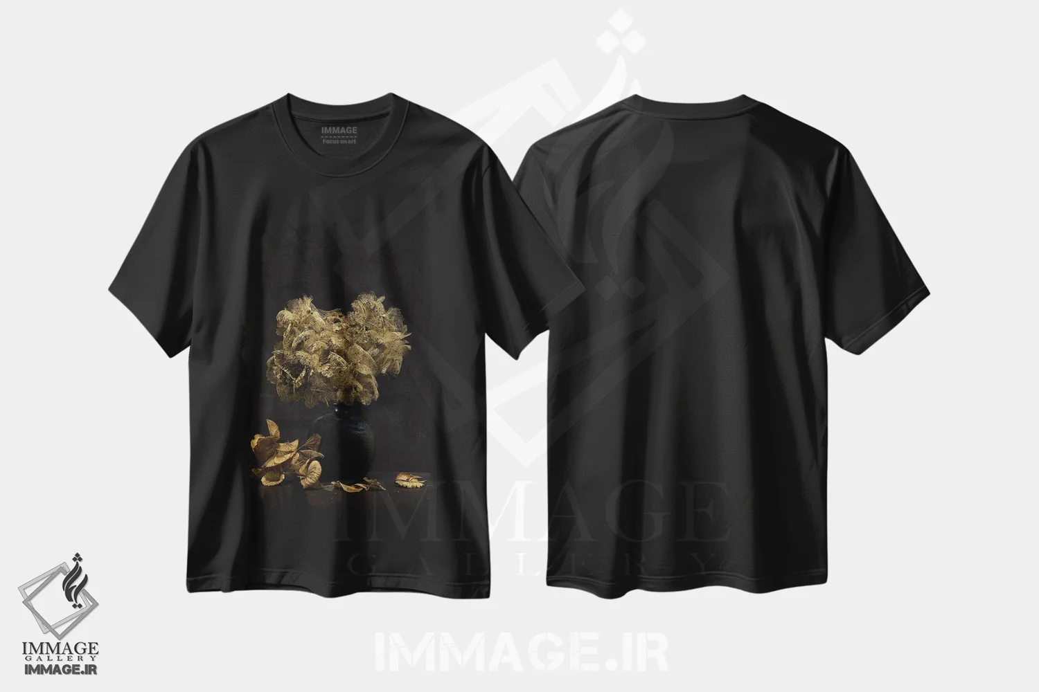 تیشرت مشکی طرح دار – تیشرت هنری کلاسیک ,استادان هلندی X اثر مایکل فرانک فروشگاه ایماژ