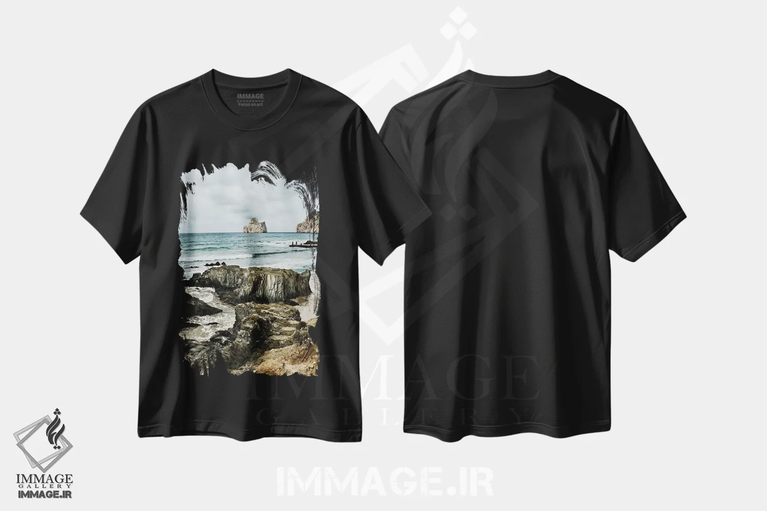 تیشرت مشکی طرح دار – تیشرت طبیعت ,ساردنیا II اثر مایکل فرانک immage.ir