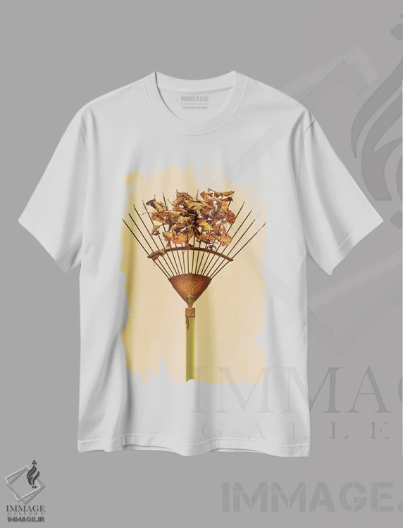 تیشرت سفید طرح دار – تیشرت سیاه سفید ,چنگک اثر مایکل فرانک فروشگاه ایماژ