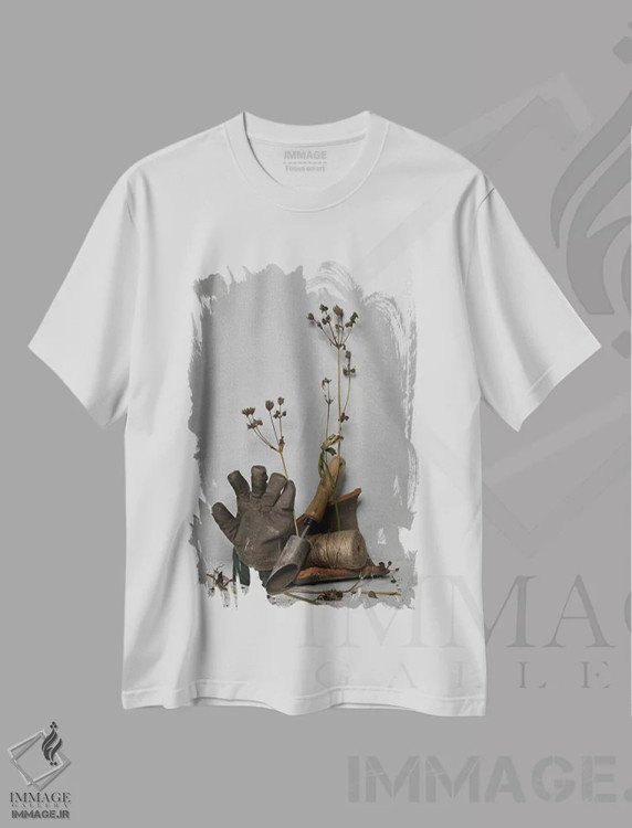 تیشرت سفید طرح دار – تیشرت هنری ,سفید IX اثر مایکل فرانک immage.ir