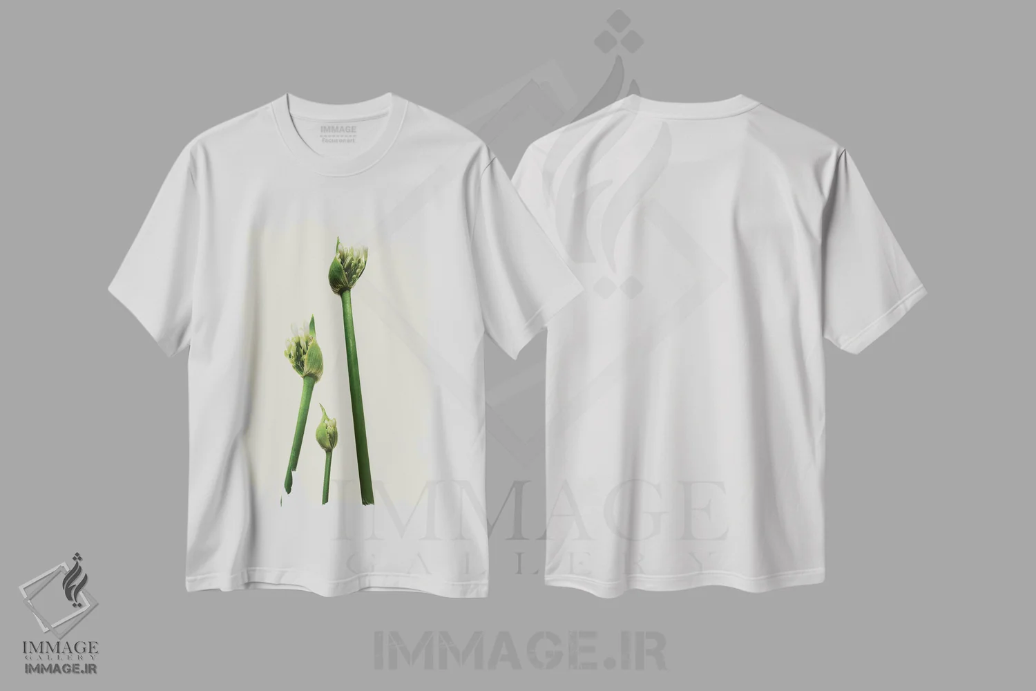 تیشرت سفید طرح دار – تیشرت گیاهی ,سه آگاپانتوس اثر مایکل فرانک فروشگاه ایماژ