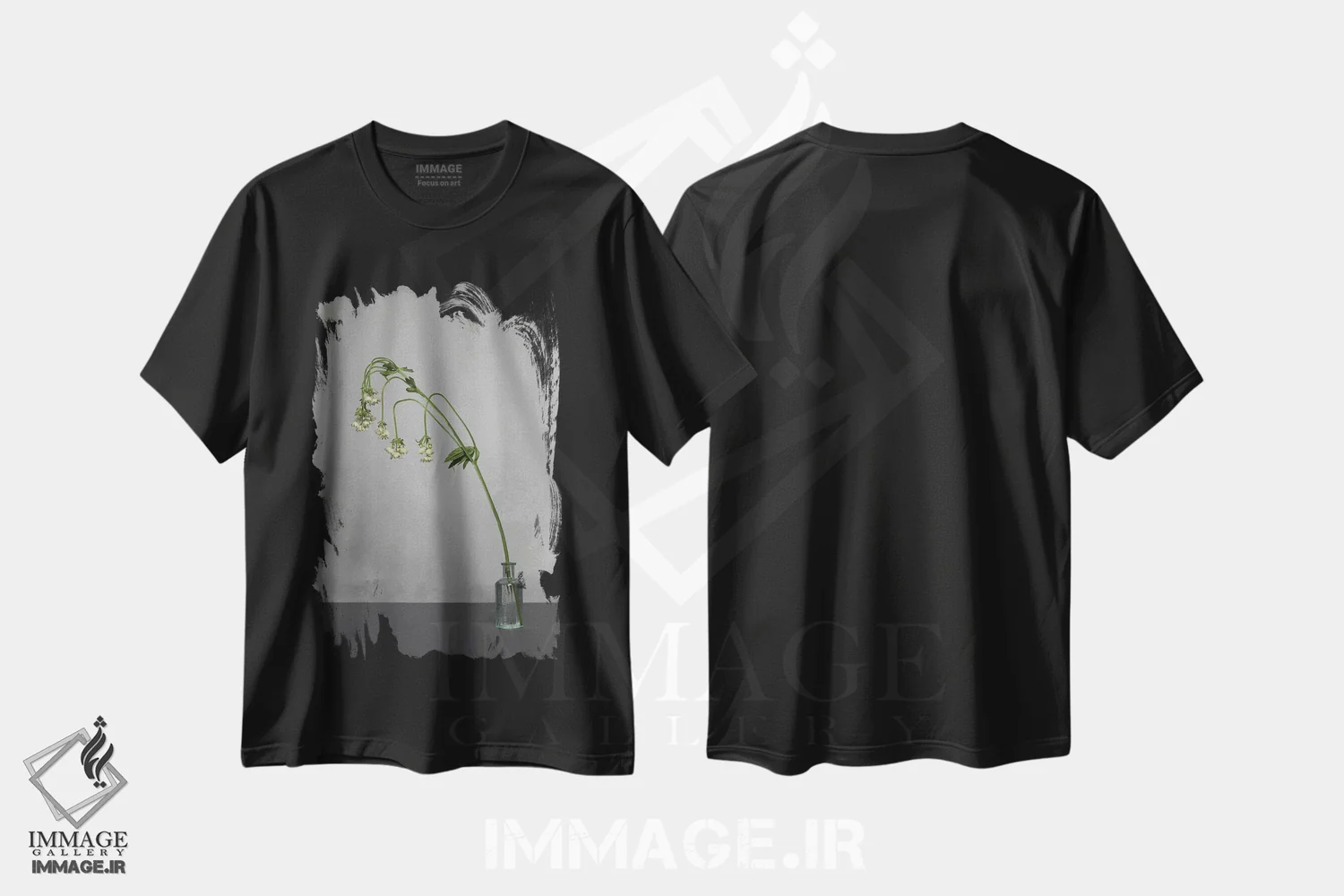 تیشرت مشکی طرح دار – تیشرت هنری ,سفید XIX اثر مایکل فرانک فروشگاه ایماژ