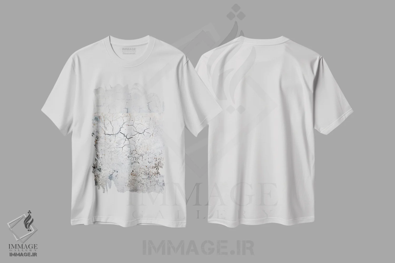 تیشرت سفید طرح دار – تیشرت انتزاعی ,ترک ها اثر مارتینا هارتوش immage.ir