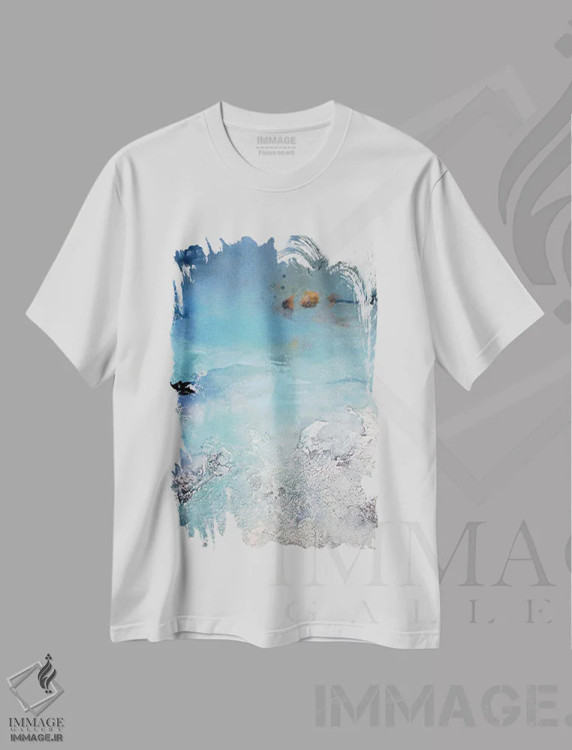 تیشرت سفید طرح دار – تیشرت هنری ,یخبندان I اثر مارتینا هارتوش immage.ir