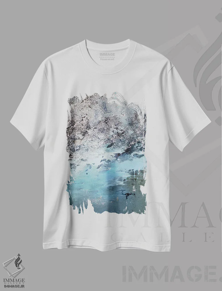 تیشرت سفید طرح دار – تیشرت طبیعت ,یخبندان II اثر مارتینا هارتوش فروشگاه ایماژ