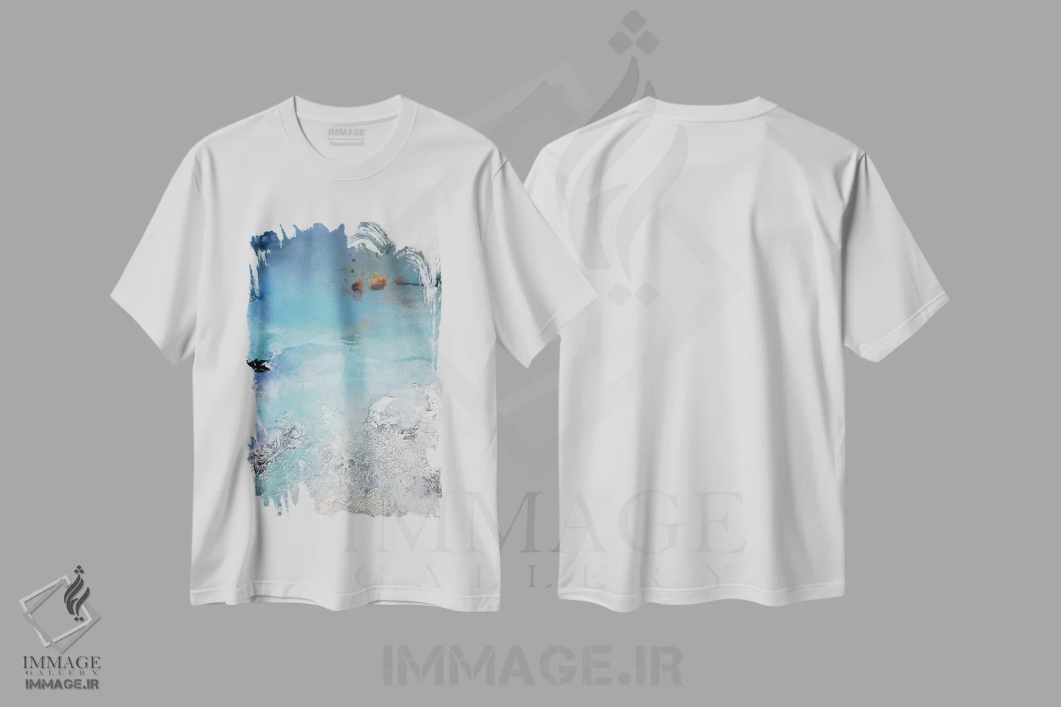 تیشرت سفید طرح دار – تیشرت هنری ,یخبندان I اثر مارتینا هارتوش immage.ir