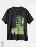 تیشرت مشکی طرح دار – تیشرت طبیعت ,پلکانی به بهشت سبز اثر مارتینا هارتوش فروشگاه ایماژ