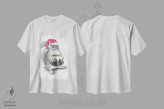 تیشرت سفید طرح دار – تیشرت کریسمسی ,سنجاب بابانوئل اثر مندی هک فروشگاه ایماژ