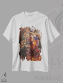 تیشرت سفید طرح دار – تیشرت فلامنکو ,رقص با درد اثر ماهر مرکوس immage.ir