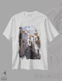 تیشرت سفید طرح دار – تیشرت تابستانی ,ماربیا، اسپانیا اثر ماهر مرکوس فروشگاه ایماژ
