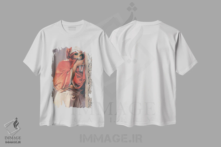 تیشرت سفید طرح دار – تیشرت هنری زنانه ,جذابیت اثر ماهر مرکوس فروشگاه ایماژ