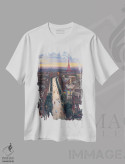 تیشرت سفید طرح دار – تیشرت هنری ,پاریس اثر ماهر مرکوس immage.ir