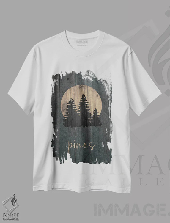 تیشرت سفید طرح دار – تیشرت طبیعت ,جنگل وحشی III اثر ملودی هوگان فروشگاه ایماژ