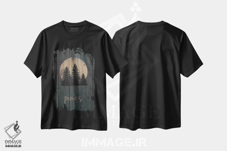 تیشرت مشکی طرح دار – تیشرت طبیعت ,جنگل وحشی III اثر ملودی هوگان immage.ir