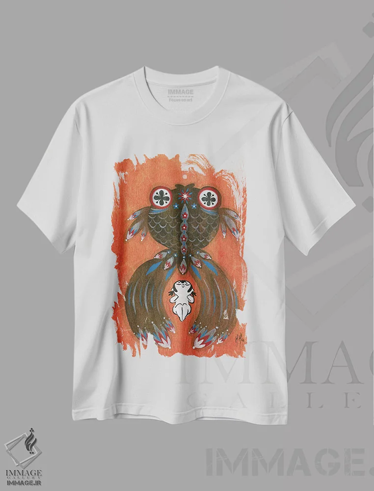 تیشرت سفید طرح دار – تیشرت فانتزی ,برکت های سنتی اثر مارتین هسو فروشگاه ایماژ