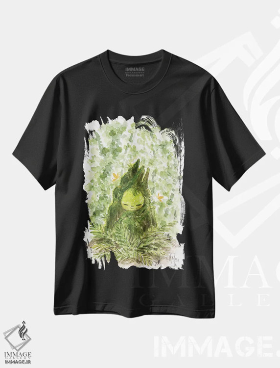 تیشرت مشکی طرح دار – تیشرت طبیعت دوست ,نگهبان اثر مارتین هسو فروشگاه ایماژ