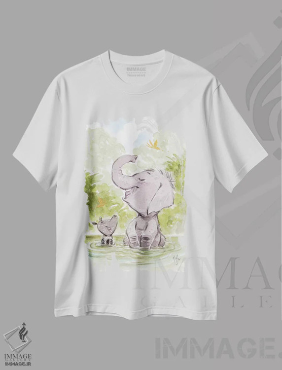 تیشرت سفید طرح دار – تیشرت حیوانات ,بازی اثر مارتین هسو immage.ir