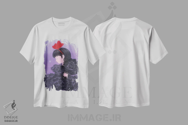 تیشرت سفید طرح دار – تیشرت هنری ,رقص ماه اثر مارتین هسو فروشگاه ایماژ