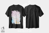 تیشرت مشکی طرح دار – تیشرت هنری ,آرزوی شکوفه های گیلاس اثر مارتین هسو فروشگاه ایماژ