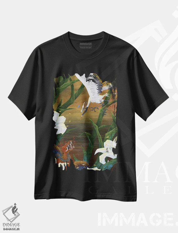 تیشرت مشکی طرح دار – تیشرت هنری ,درنای درستکار اثر مارتین هسو فروشگاه ایماژ