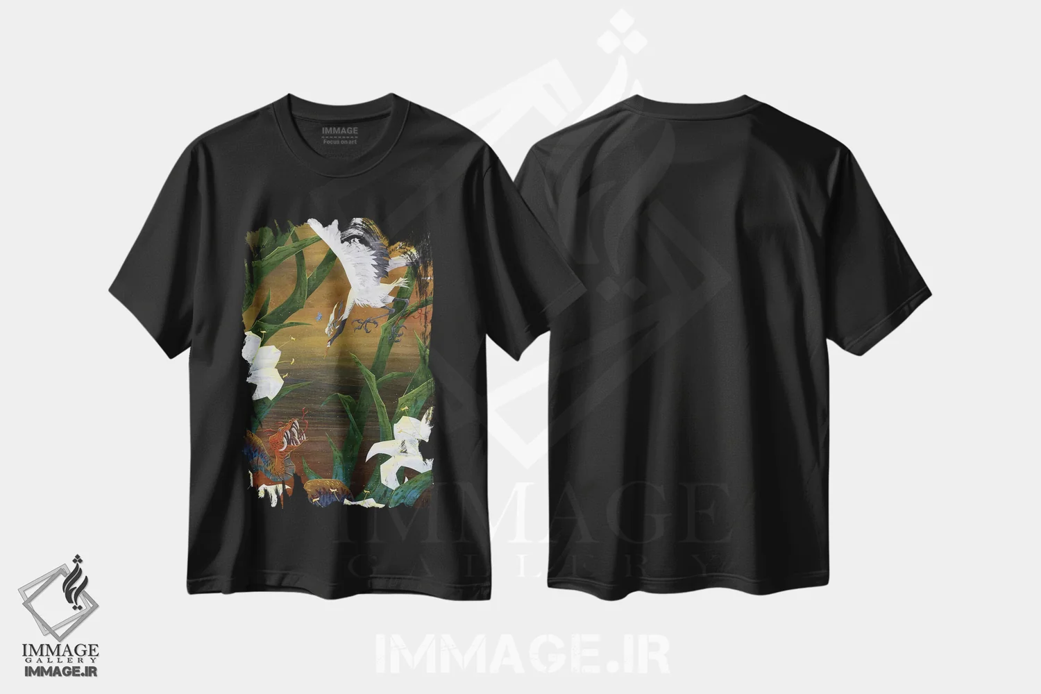 تیشرت مشکی طرح دار – تیشرت هنری ,درنای درستکار اثر مارتین هسو فروشگاه ایماژ
