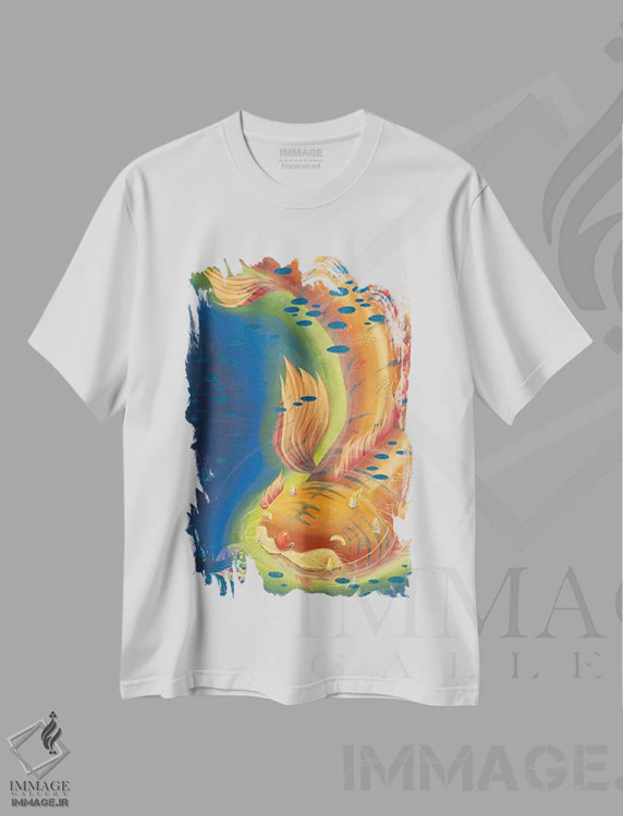 تیشرت سفید طرح دار – تیشرت فانتزی ,گربه لیلی اثر مارتین هسو فروشگاه ایماژ
