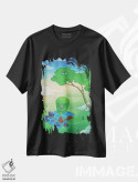 تیشرت مشکی طرح دار – تیشرت گیمینگ ,پیک نیک ربات اثر مارتین هسو immage.ir