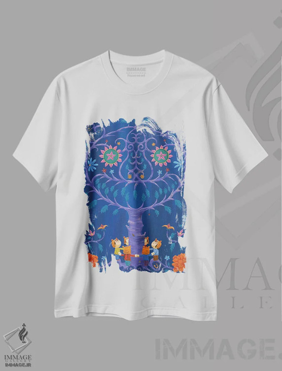 تیشرت سفید طرح دار – تیشرت حیوانات ,ببرها اثر مارتین هسو immage.ir