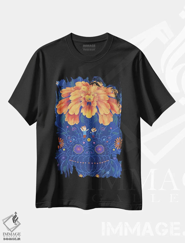 تیشرت مشکی طرح دار – تیشرت حیوانات ,ببرها اثر مارتین هسو immage.ir