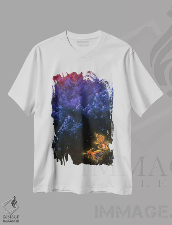 تیشرت سفید طرح دار – تیشرت طبیعت ,پناهگاه اثر مارتین هسو immage.ir