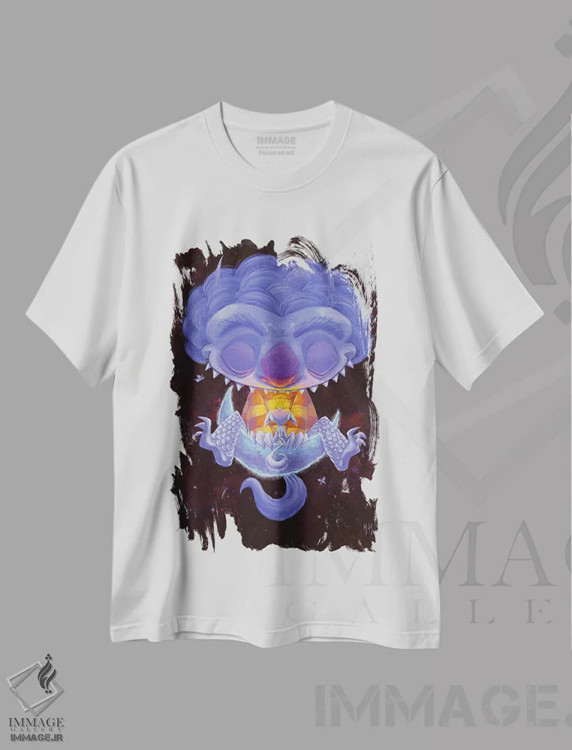تیشرت سفید طرح دار – تیشرت فانتزی ,موجودات وحشی اثر مارتین هسو immage.ir