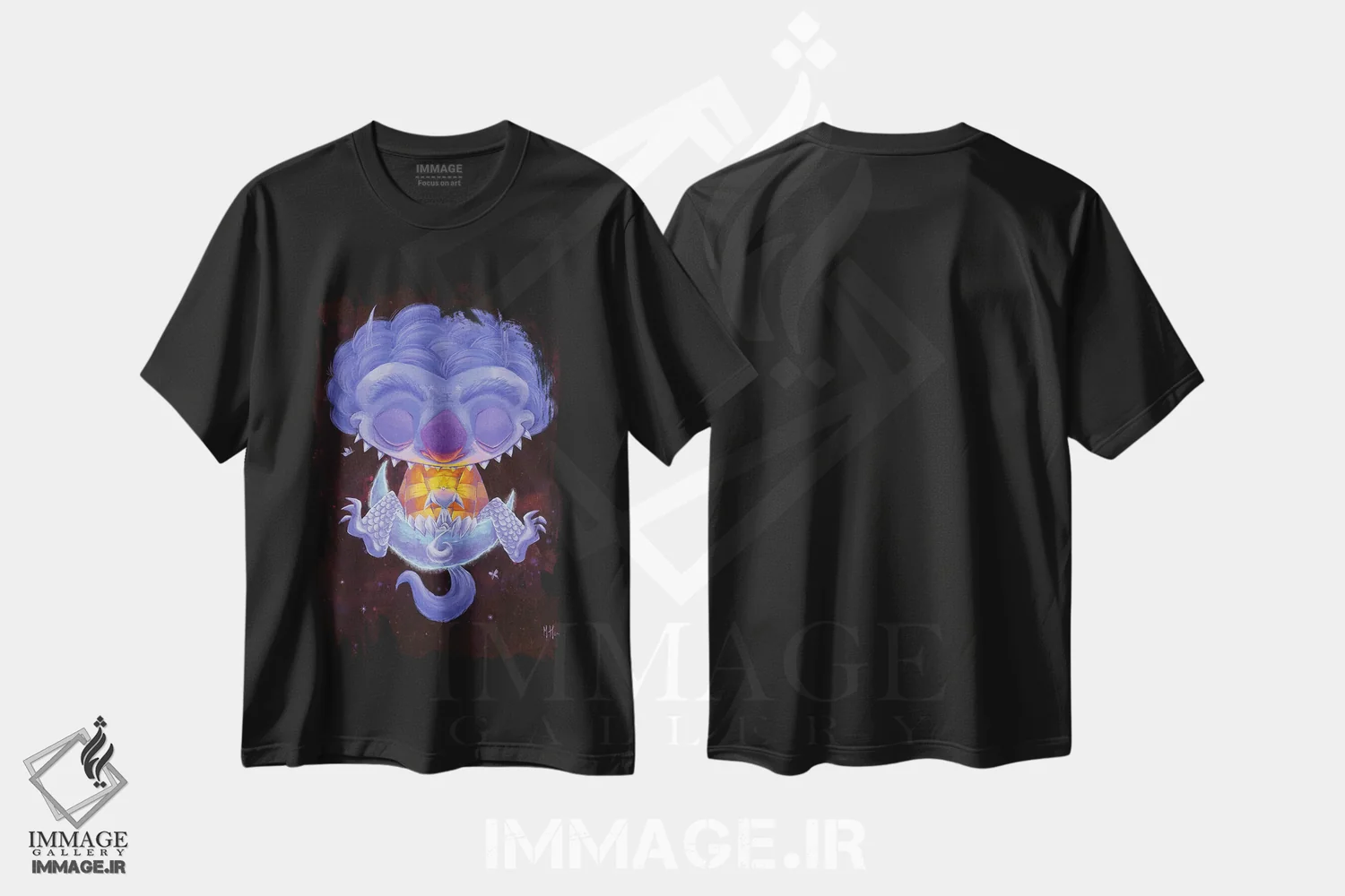 تیشرت مشکی طرح دار – تیشرت فانتزی ,موجودات وحشی اثر مارتین هسو فروشگاه ایماژ