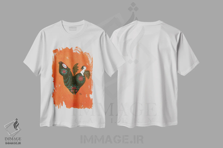تیشرت سفید طرح دار – تیشرت فانتزی ,پگاسوس اثر مارتین هسو immage.ir