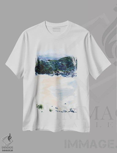 تیشرت سفید طرح دار – تیشرت طبیعت ,کاباریتا اثر مردیت هاوس فروشگاه ایماژ
