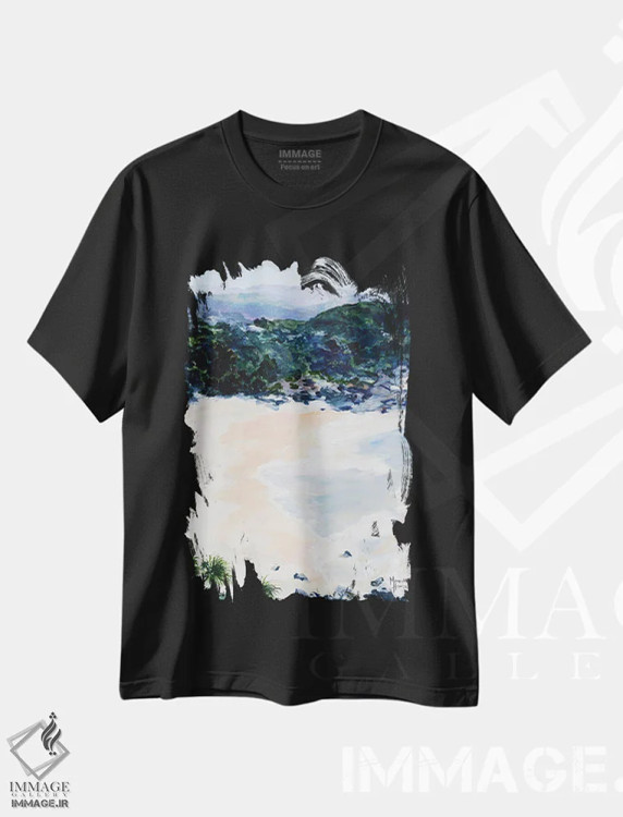 تیشرت مشکی طرح دار – تیشرت طبیعت ,کاباریتا اثر مردیت هاوس immage.ir