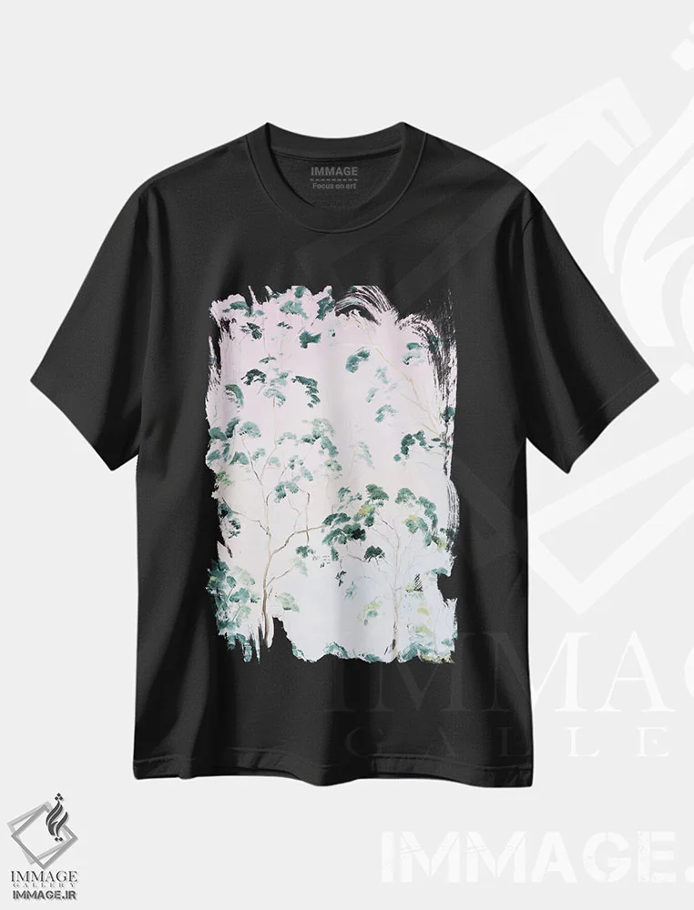 تیشرت مشکی طرح دار – تیشرت هنری ,درخشش آخرین پرتوهای روز اثر مردیت هاوس فروشگاه ایماژ