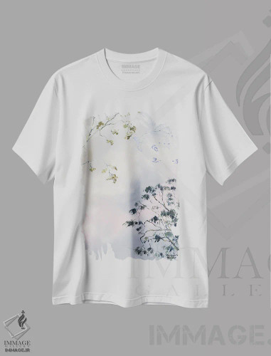 تیشرت سفید طرح دار – تیشرت هنری گلدار ,درخشش جاکاراندا در بریزبن اثر مردیت هاوس فروشگاه ایماژ